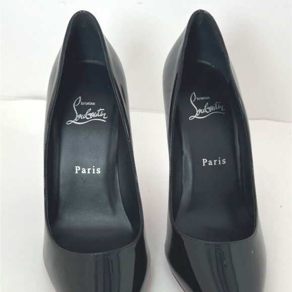 Christian Louboutin Miss Z Black Pumps Pointed Toe Stiletto 100mm Size 38.5 - Picture 9 of 13